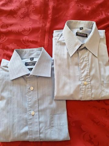 2 shirts 40, lichtblauw en lichtgrijs Westbury en DeDesigner beschikbaar voor biedingen