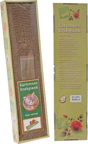 2 stuks, Kartonnen Krabplank met Catnip , nieuw in doos beschikbaar voor biedingen