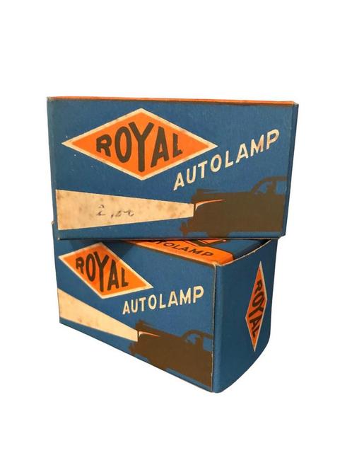 2 oude autolampjes ROYAL AUTOLAMP in originele verpakking, Verzamelen, Merken en Reclamevoorwerpen, Zo goed als nieuw, Gebruiksvoorwerp