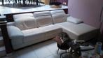 Divan avec méridienne, 250 tot 300 cm, Gebruikt, Driepersoons, Leer