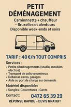 verhuizen Brussel Transportmeubilair en -apparatuur 40€/h, Vacatures, Vacatures | Chauffeurs, Variabele uren