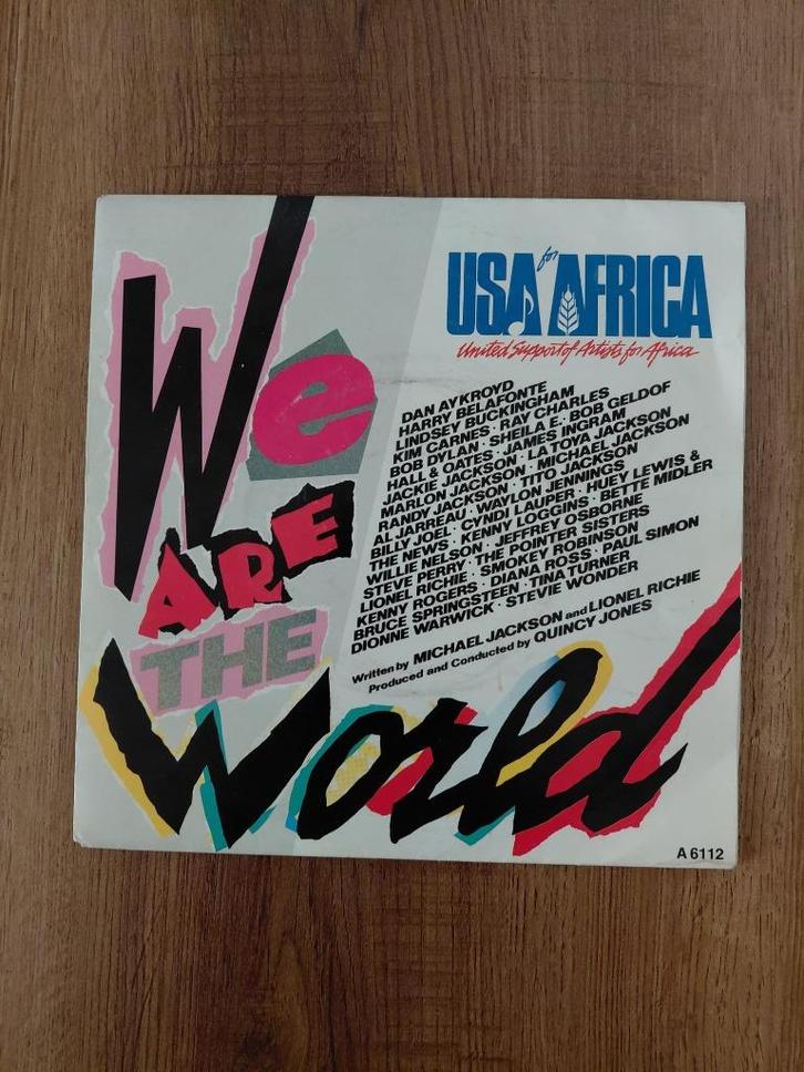 USA for Africa – We Are The World - Vinyle 45T, Cd's en Dvd's, Vinyl | Pop, Gebruikt, 1980 tot 2000, Ophalen of Verzenden
