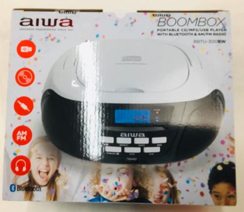 AIWA BBTU-300BW Boombox CD/MP3 Neuf dans sa boîte, TV, Hi-fi & Vidéo, Lecteurs CD, Neuf, Autres marques, Portable, Enlèvement ou Envoi