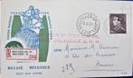 FDC THEMA EXPO 1958 TE BRUSSEL- UNITED NATIONS MET POORTMANZ, Postzegels en Munten, Ophalen of Verzenden, Gestempeld, 1e dag stempel