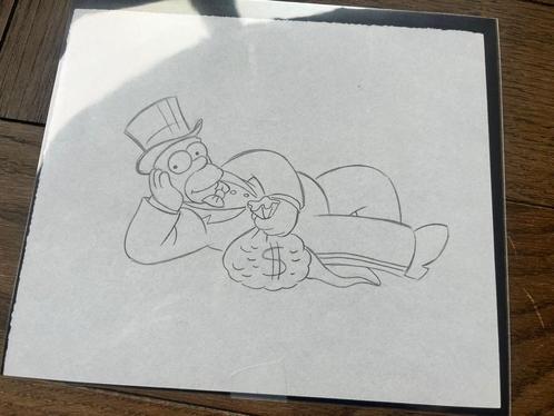 Originele tekening Matt Groening met certificaat!, Antiek en Kunst, Kunst | Tekeningen en Fotografie, Ophalen of Verzenden