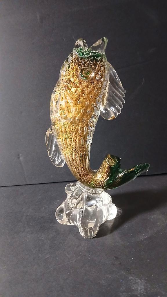 glazen sculptuur vis - type murano, Antiquités & Art, Antiquités | Verre & Cristal, Enlèvement