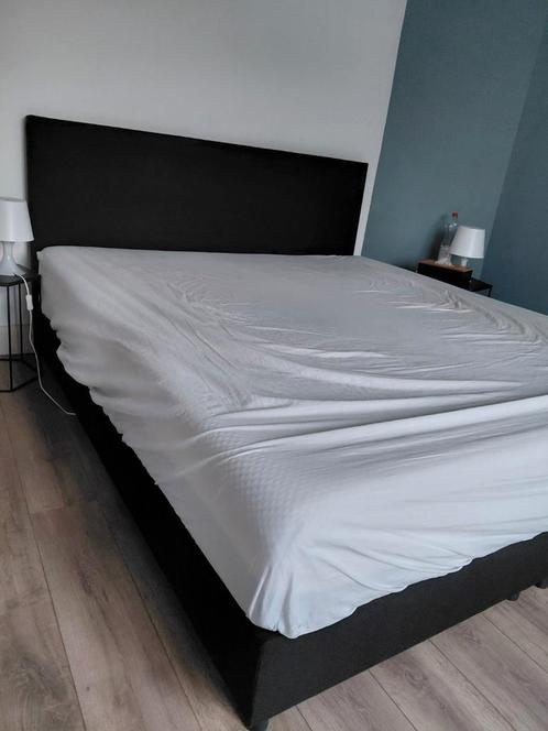 Onderstel 1m80- bedbox Elliot Sleepworld, Huis en Inrichting, Slaapkamer | Boxsprings, 90 cm, Zwart, Ophalen