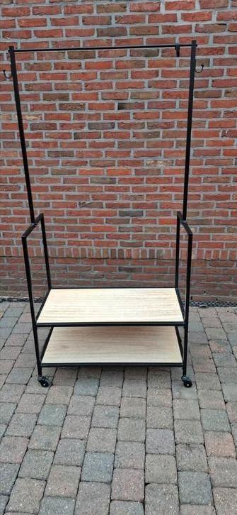 Kledingrek met legplanken (verrijdbaar), Enlèvement, Comme neuf