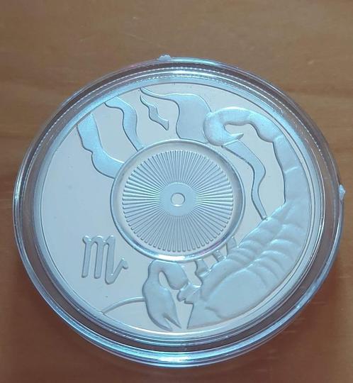 Silver Plated Zodiac Art Bullion - Schorpioen/Scorpio - UNC, Timbres & Monnaies, Métaux nobles & Lingots, Envoi