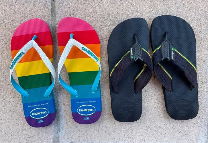 2x Havaianas, Vêtements | Hommes, Chaussures, Comme neuf, Sandales, Autres couleurs, Enlèvement ou Envoi