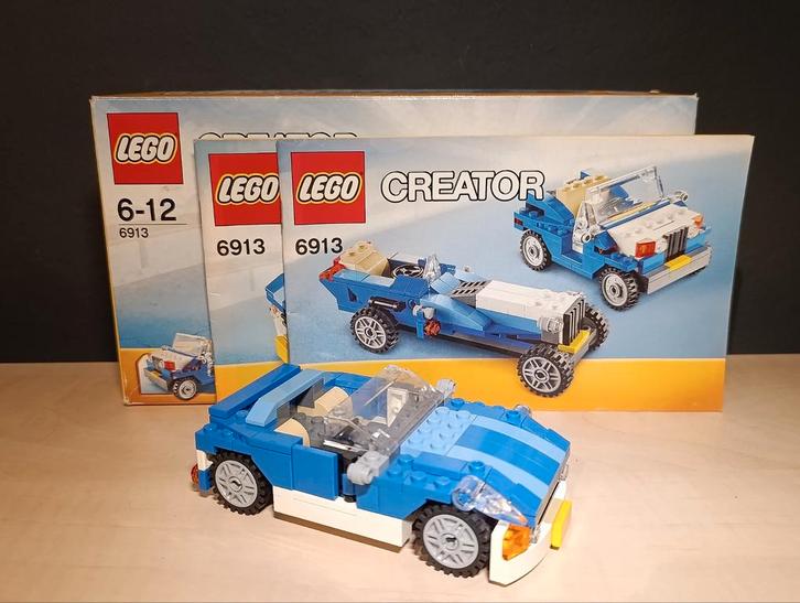 Lego Creator Blauwe Sportwagen, 3 in 1, 6913, Kinderen en Baby's, Speelgoed | Duplo en Lego, Zo goed als nieuw, Lego, Complete set
