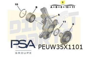 Peugeot/Opel/Citroën/Toyota Fuseestuk Rechts compleet (incl. beschikbaar voor biedingen