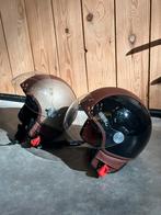 Vespa helm XS champagne leder nieuwstaat, Ophalen, Zo goed als nieuw