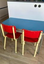 Vintage kleutertafel en stoelen, Ophalen, Gebruikt, Tafel(s) en Stoel(en)