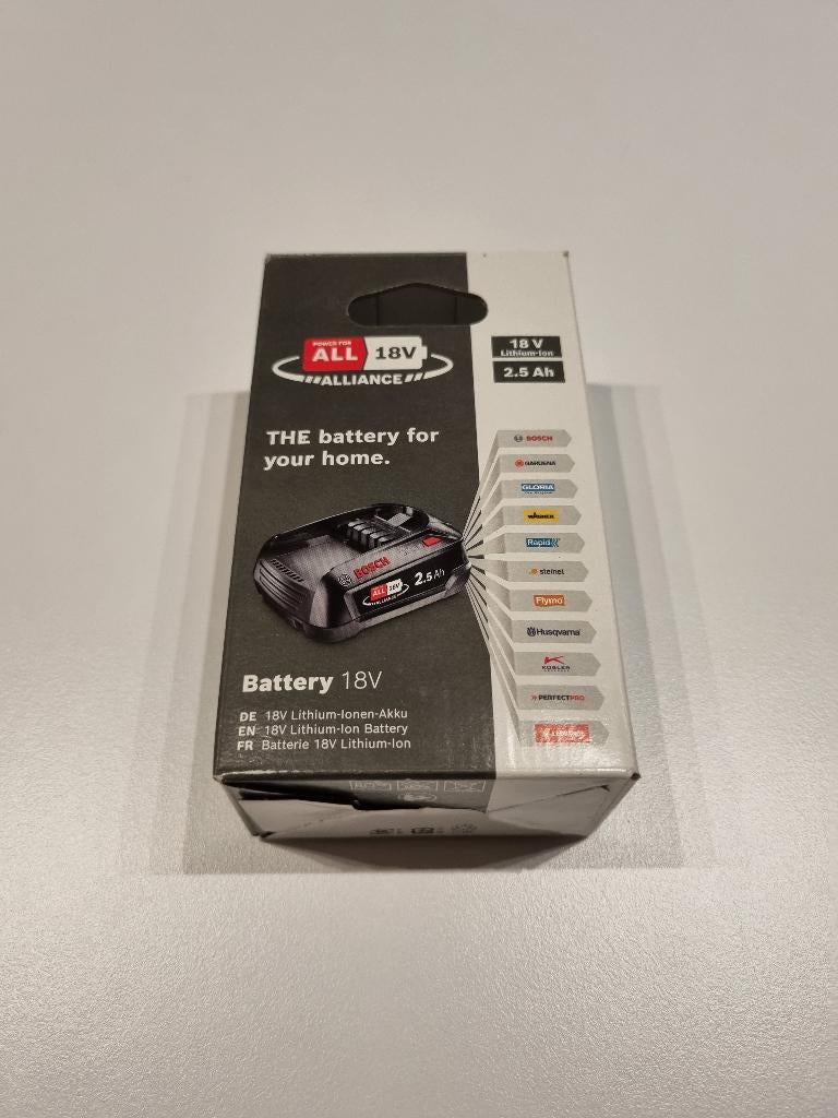 Bosch 18V 2.5 Ah Li-ion batterij - Origineel - Nieuw, Doe-het-zelf en Bouw, Gereedschap | Machine-onderdelen en Toebehoren, Nieuw