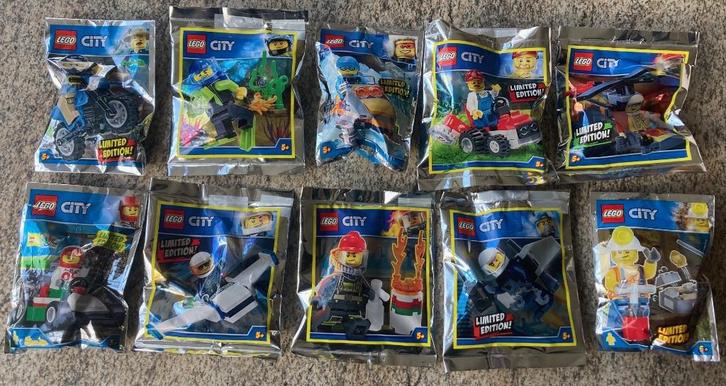 Lot van 10 Lego City Limited edition polybags - geopend, Kinderen en Baby's, Speelgoed | Duplo en Lego, Gebruikt, Lego, Ophalen of Verzenden