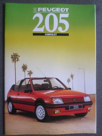 Peugeot 205 CT & CTI Cabrio Brochure beschikbaar voor biedingen