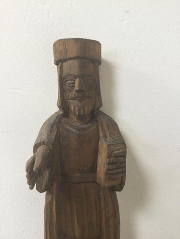 Oud houten religieus beeldje  beschikbaar voor biedingen