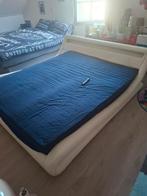 Wit leer bed king size 200x 220cm met matras en led verlicht, Huis en Inrichting, Ophalen, Overige materialen, Wit, Tweepersoons
