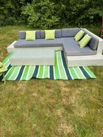 Loungeset in wit  wicker, Ophalen, Gebruikt, Loungeset, Wicker