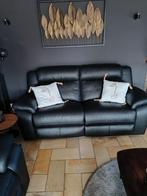 Canapé cuir noir avec relax électrique. Etat neuf .3+2, Maison & Meubles, Canapés | Salons, Comme neuf, Cuir, Enlèvement ou Envoi
