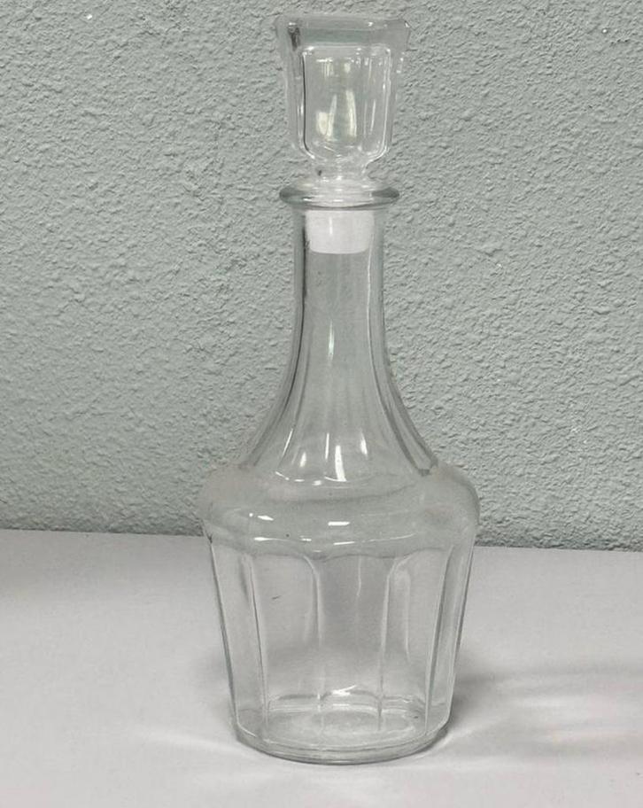 Heldere kristallen karaf met stop / dop, antiek kristal 30cm, Antiek en Kunst, Antiek | Glaswerk en Kristal, Ophalen of Verzenden