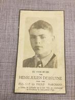 Oorlogsslachtoffer H.De Bruyne Jabbeke +Hamburg 1943 WOII, Collections, Envoi, Image pieuse