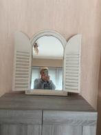 Houten spiegel luik, Huis en Inrichting, Woonaccessoires | Spiegels, Ophalen, Gebruikt