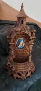 Maagd Maria in houten kapel, Antiek en Kunst, Antiek | Religieuze voorwerpen, Ophalen