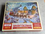 puzzel advent kerstmis 1008 stuks op 24 dagen, Ophalen of Verzenden, 500 t/m 1500 stukjes, Zo goed als nieuw, Legpuzzel