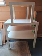Witte tafeltjes van ikea 2 grote en 1 kleintje, Ophalen, Gebruikt