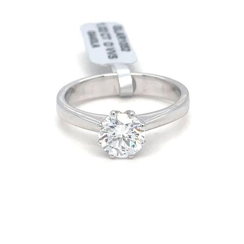 1.02 CT 8 PRONG  BRILLIANT CUT SOLITAIRE RING, Bijoux, Sacs & Beauté, Bagues, Neuf, Femme ou Homme, 20 ou plus grands, Blanc, Or