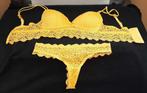 neuf ensemble soutien + string jaune Zeeman 75B, Vêtements | Femmes, Sous-vêtements & Lingerie, Zeeman, Enlèvement ou Envoi, Jaune