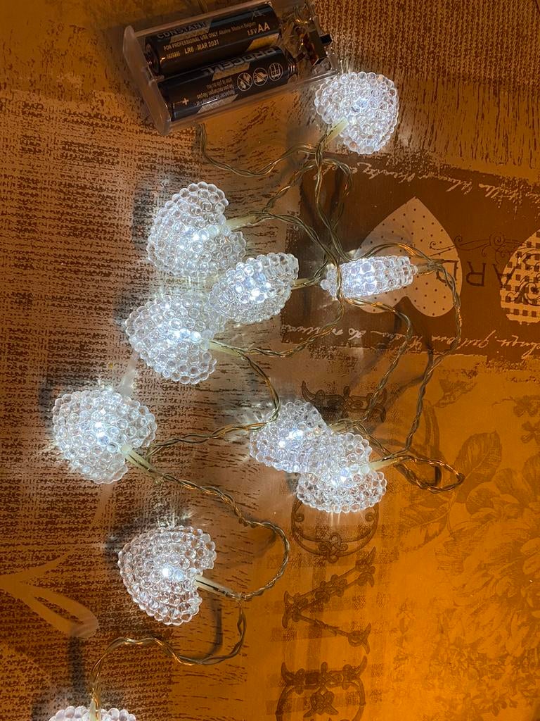 Lichtsnoer met hartjes, Ophalen