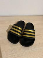 Zwart/gouden slippers Adidas maat 38-39, Adidas, Gebruikt, Jongen of Meisje, Overige typen