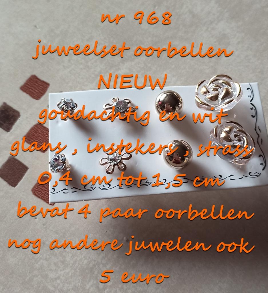 968. Parure : boucles d'oreilles, NEUF, frais de port inclus, Bijoux, Sacs & Beauté, Boucles d'oreilles, Neuf, Puces ou Clous