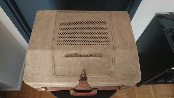 Valise électrophone stéréo Schneider Cantate de 1958, Audio, Tv en Foto, Platenspelers, Gebruikt, Platenspeler, Overige merken