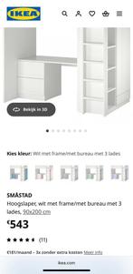 Hoogslaper met bureau, Huis en Inrichting, Slaapkamer | Stapelbedden en Hoogslapers, Ophalen, Zo goed als nieuw, Eenpersoons, Hoogslaper
