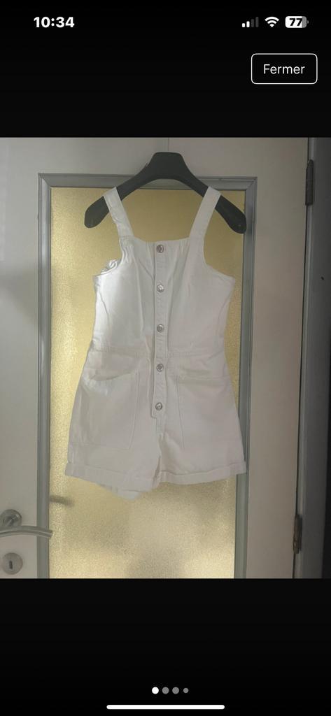Combinaison en jean blanc Zara pour filles, taille 12short, Kleding | Dames, Jumpsuits, Zo goed als nieuw, Wit, Ophalen of Verzenden