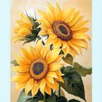 Diamond Painting zonnebloemen 50x40cm (vierkant), Verzenden, Nieuw, Knutselwerk