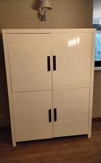 Witte eetkamerkast, Huis en Inrichting, Ophalen, Gebruikt, 100 tot 150 cm, Meerdere deuren