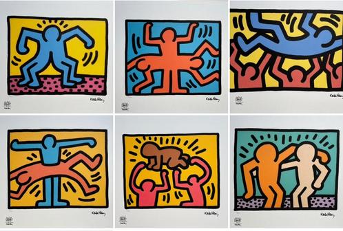 Unieke set | 6 x  lithografie + certificaat | Keith Haring, Antiek en Kunst, Kunst | Litho's en Zeefdrukken, Ophalen of Verzenden