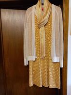 kleedje met bijhorend vestje en sjaaltje, Kleding | Dames, Jurken, Ophalen, E 5 libelle, Maat 42/44 (L), Oranje