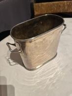 mooie zilvermetalen decoratieve wijnemmer voor 2 flessen, Ophalen, Overige materialen, Gebruikt, Schaal of Schalen