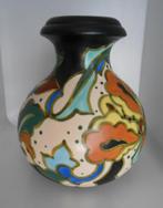 Alken-Plateel meerkleurig Gouds plateel vaas, Antiek en Kunst, Antiek | Keramiek en Aardewerk, Ophalen of Verzenden