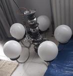 Antiek hanglamp plafond lamp met 5 ballonnen, Ophalen of Verzenden