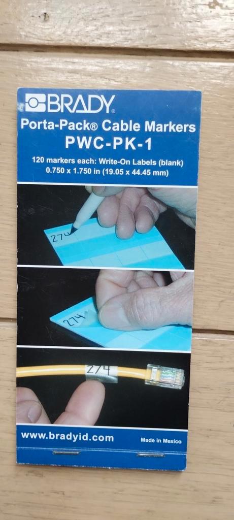 Brady Cable Markers PWC-PK-1 (NEW), Doe-het-zelf en Bouw, Elektriciteit en Kabels, Nieuw, Overige typen, Ophalen of Verzenden