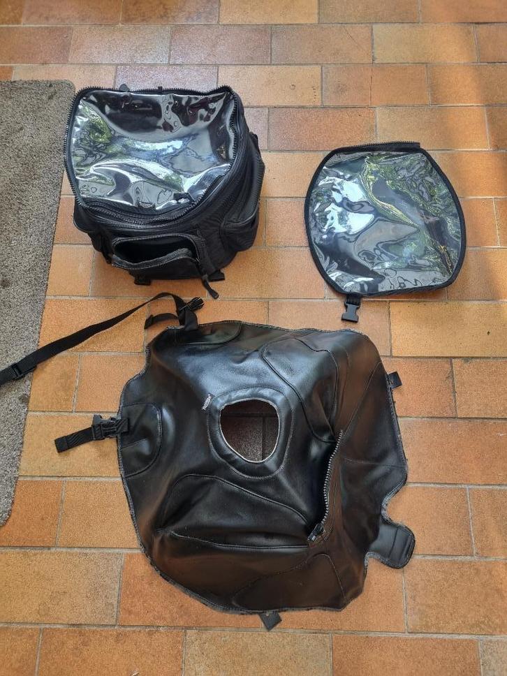 Triumph Speed Triple 1050 Lederen tank cover en tanktas, Motoren, Accessoires | Koffers en Tassen, Gebruikt, Ophalen