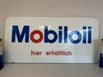 Panneau d'affichage émaillé Mobiloil, Enlèvement ou Envoi, Utilisé, Panneau publicitaire