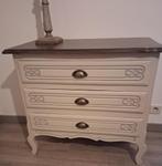 Geüpdatet shabby chic vintage beige  laden kastje, Ophalen, Minder dan 50 cm, Zo goed als nieuw, 3 of 4 laden